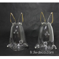 Verre borosilicate adorable sel d'animaux et poivron